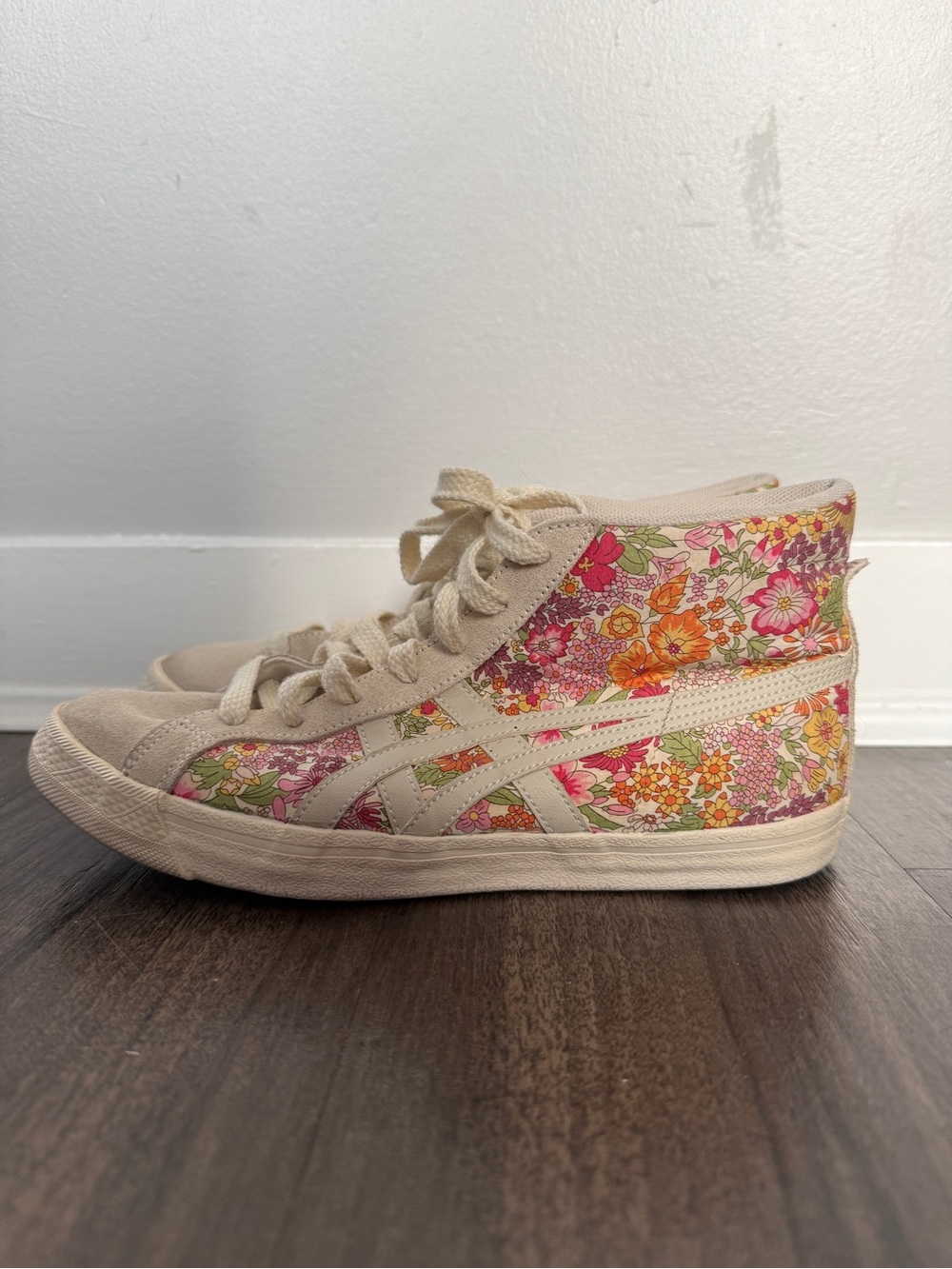 Onitsuka Tiger Fabre BL-L Pink/Birch Floral High Top Sneakers EU 38